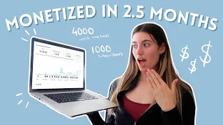 i got monetized FAST - here's how i did it. my journey + advice