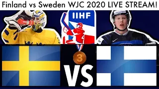 Sweden vs Finland WJC GAME LIVE STREAM! (IIHF Reaction & Bronze Medal World Juniors NHL Draft Talk)