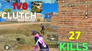 27 KILLS |🔥1v8 CLUTCH | BGMI LITE |