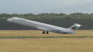 Bulgarian Air Charter MD-82 takeoff at Graz Airport | LZ-LDN