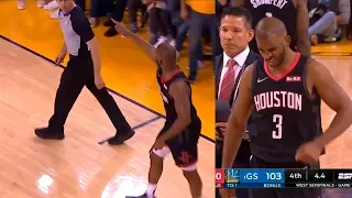 Chris Paul gets ejected from game | Warriors vs Rockets Game 1 | 2019 NBA Playoffs