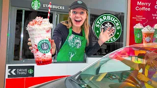 I Open Up My Own STARBUCKS At Home | Working at my New Job for 24 Hours! (Pond Monster Caught Me...)