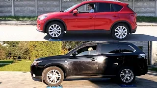 SLIP TEST - Mazda CX-5 AWD vs Mitsubishi Outlander AWC - @4x4.tests.on.rollers