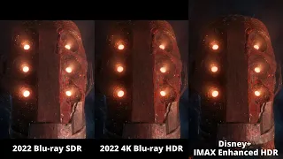 Eternals Disney+ IMAX Enhanced vs 4K Blu-ray vs Blu-ray (HDR version)