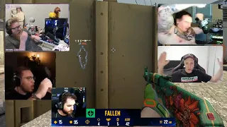 reação dos streamers gringos ao 2x4 insano do fallen e chelo