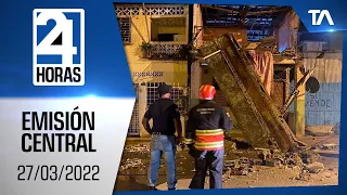 Noticias Ecuador: Noticiero 24 Horas 27/03/2022 (Emisión Dominical - Central)