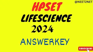 HPSET LIFESCIENCE ANSWER KEY 2024 #biology #viral #hpset #answerkey #lifescience #himachalpradesh