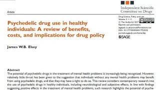 Psychedelic drug use in healthy individuals, Drug Science, Policy and Law 2017