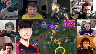 Twitch Streamers React to Faker's Incredible Flash | T1 Vs JDG - LoL Worlds 2023 Semi Finals!