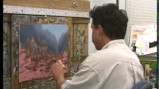 Twilight Cottage - Thomas Kinkade Paints in his Studio