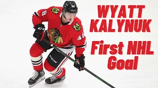 Wyatt Kalynuk #48 (Chicago Blackhawks) first NHL goal Apr 10, 2021