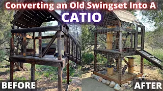 Converting Old Swingset Into A Catio