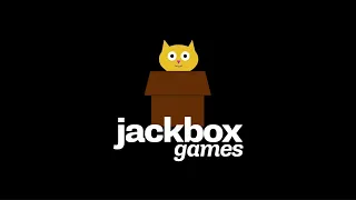 Jackbox Games logo but Mimsie The Cat is in the box