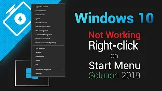 Right click not working on Windows 10 start button / start menu