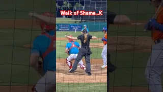 When the hitter loses track of the count, thinks it’s ball 4.  Ump calls him back-then strike 3!