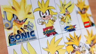 Drawing SUPER SILVER in Different Styles | SONIC THE HEDGEHOG