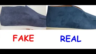 Loro Piana open walk how to spot fake. Real vs fake Loro Piana ankle boots