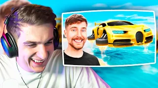 ЭВЕЛОН СМОТРИТ MR BEAST - Машина за $1 Vs $100,000,000