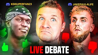 I Asked A KSI Super Fan And A Jake Paul Super Fan Who Will Win Their Fight.. Things Got HEATED