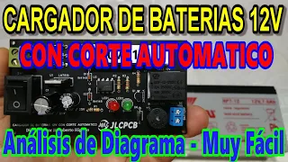 ✅ Te EXPLICO como ANALIZAR y CONSTRUIR muy FACIL TU CARGADOR DE BATERIAS de 12V con CORTE AUTOMATICO