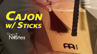 Playing Cajon With Sticks