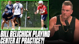 Patriots Tackle Trent Brown Talks Bill Belichick Playing Center At Practice | Pat McAfee Reacts