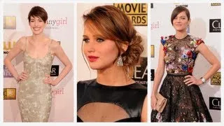 Nina Dobrev, Jennifer Lawrence and More Cutouts and Embellishments at the Critics' Choice Awards!