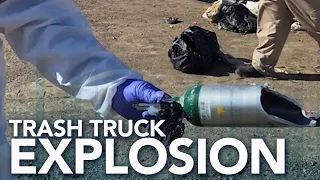 2 sanitation workers injured in trash truck explosion