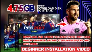 Ultimate PES 2017 Tutorial Install, Patch updates 2024 All new features and Competitions for Gamers