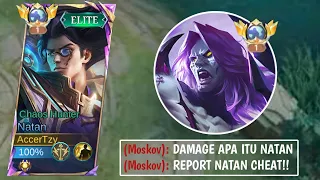 NATAN COUNTER MOSKOV!! SESAKIT ITUKAH NATAN!!! BEST GAMEPLAY NATAN! - Mobile Legends