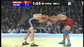 David SAFARYAN(ARM)-A.GOR(TUR) Final - 66 kg European Championship 2013 GEORGIA