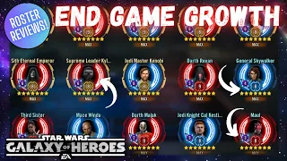 Finding Room for Growth in End Game Accounts! Roster Reviews