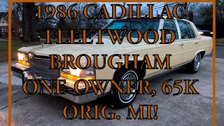 1986 CADILLAC  BROUGHAM 65K Original. miles! FOR SALE! (SOLD)