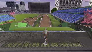 Bmx race track on bmx pipe streets.