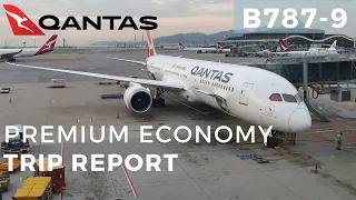 Qantas Premium Economy ✈ Trip Report ✈ Hong Kong to Brisbane