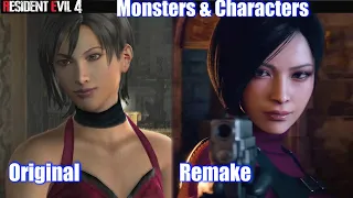 Resident Evil 4 Remake vs Original - Characters & Monsters Comparison (2005 vs 2022)