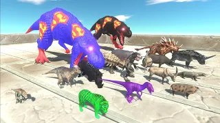 Escape from SUPERMAN & DARK SUPERMAN T-REX TEAM - Animal Revolt Battle Simulator Escape from Monster