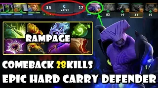 [Faceless Void] EPIC Comeback 28Kills Hard Carry Defender + Rampage Highlights Dota 2 7.20e