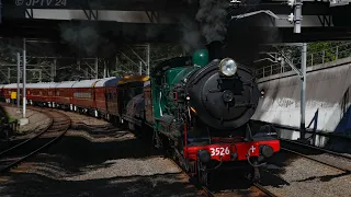 3526 (and 6029) passing Beecroft - Steamfest Flyer & Transfer