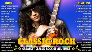 Guns N Roses, Aerosmith, Bon Jovi, Metallica, Queen, ACDC, U2🔥Best Classic Rock Songs 70s 80s 90s #1