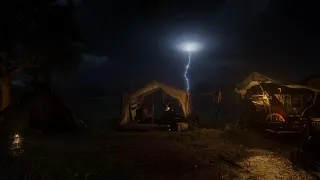 Thunderstorm at the Clemens Point Camp | RDR2 ASMR