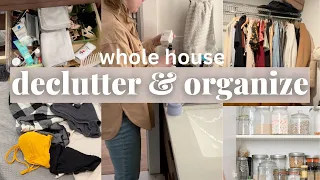 organize & declutter my ENTIRE home with me | motivational cleaning, minimalism