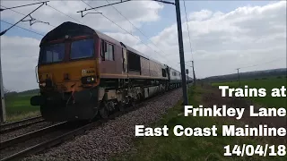 Trains at Frinkley Lane, ECML | 14/04/18