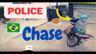 Brazil Motorcycle Police Chase - Pinote Rocam DashCam Helmet Cam