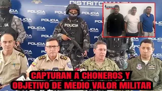 Policía Nacional captura a miembros de los Choneros incluído uno de medio valor militar