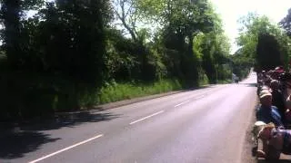 Isle of Man TT 2014 - Superbike Race, Michael Dunlop and Guy Martin side-by-side