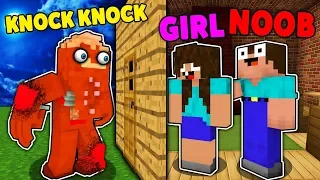 Minecraft NOOB vs GIRL : SCARY MONSTER 3:00 NIGHT? SCARY STORIES Challenge in Animation
