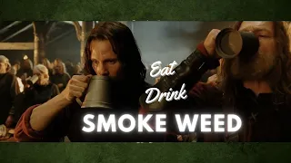 Eating, drinking, and smoking scenes in The Lord of The Rings: The Return of The King movie