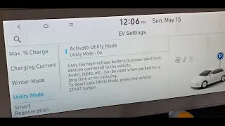 Hyundai Ioniq 5 Utility Mode and charging