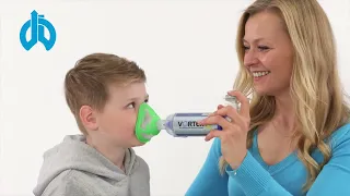 Inhalation mit der antistatischen Inhalierhilfe VORTEX® mit Maske für Babys und Kinder (0-4 Jahre)